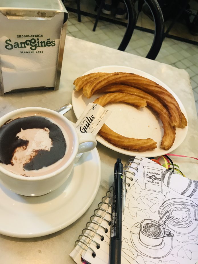 Cecilia Solari - Sketch Chocolateria San Gines
